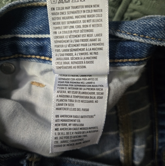 American Eagle Outfitters Blue Straight-Leg Jeans Classic Fit - Picture 5 of 5